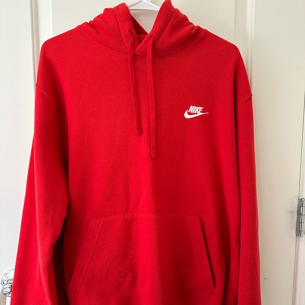 red nike hoodie